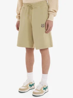 MAISON KITSUNE Shorts<SHORTS BOLD FOX HEAD PATCH Beige