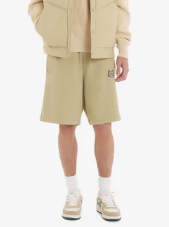 MAISON KITSUNE Shorts<SHORTS BOLD FOX HEAD PATCH Beige