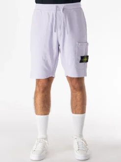 STONE ISLAND Shorts<SHORTS CARGO ORGANIC COTTON FLEECE Bianco