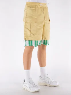 WALES BONNER Shorts<SHORTS ROAM CARGO Giallo, Verde