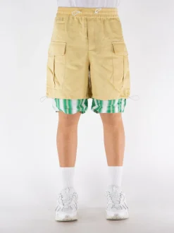 WALES BONNER Shorts<SHORTS ROAM CARGO Giallo, Verde