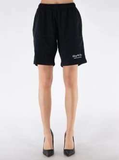SPORTY&RICH Shorts<SHORTS SCRIPT LOGO GYM Nero