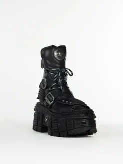 VETEMENTS Stivali|Stivali<STIVALE CHUNKY IN PELLE UNISEX Nero