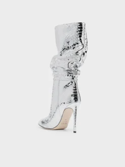 PARIS TEXAS Scarpe Con Tacco<STIVALE CON TACCO STILETTO SLOUCHY BOOT Grigio