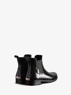 HUNTER Stivali<STIVALE REFINED CHEALSEA GLOSS Nero