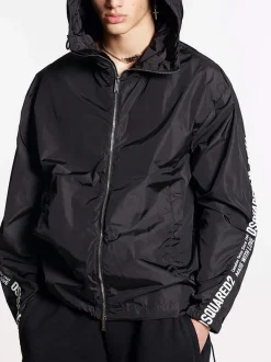 DSQUARED Giacche<TRACKSUIT BOMBER Bianco, Nero