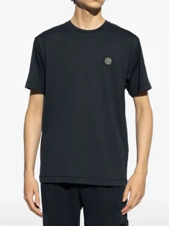 STONE ISLAND T-Shirt<T-SHIRT 60/2 COTTON JERSEY Nero