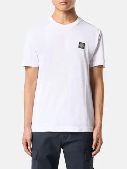 STONE ISLAND T-Shirt<T-SHIRT 60/2 COTTON JERSEY Bianco