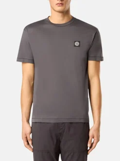STONE ISLAND T-Shirt<T-SHIRT 60/2 COTTON JERSEY Grigio