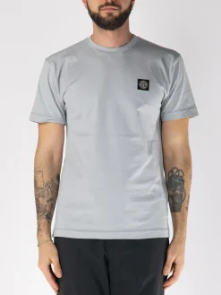 STONE ISLAND T-Shirt<T-SHIRT 60/2 COTTON JERSEY Bianco, Grigio, Nero