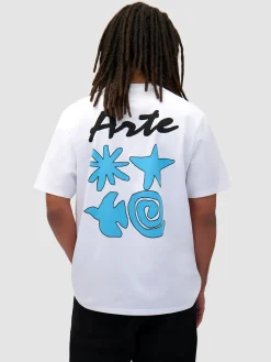 ARTE T-Shirt<T-SHIRT 4 ELEMENTS PRINT Bianco, Nero
