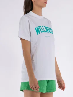 SPORTY&RICH T-Shirt<T-SHIRT WELLNESS Bianco, Verde