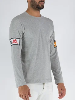 COMME DES GARCONS SHIRT T-Shirt<T-SHIRT A MANICHE LUNGHE Grigio