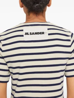 JIL SANDER T-Shirt<T-SHIRT A RIGHE Beige, Blu