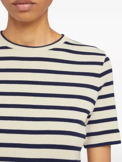 JIL SANDER T-Shirt<T-SHIRT A RIGHE Beige, Blu