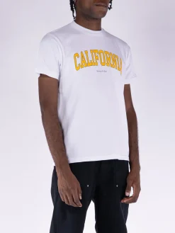 SPORTY&RICH T-Shirt<T-SHIRT CALIFORNIA Bianco, Giallo