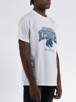 MAISON KITSUNE T-Shirt<T-SHIRT CAMPUS FOX Azzurro, Bianco, Blu