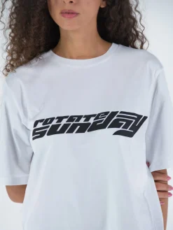 ROTATE BIRGER CHRISTENSEN T-Shirt<T-SHIRT CLASSIC Bianco, Nero
