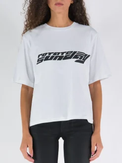 ROTATE BIRGER CHRISTENSEN T-Shirt<T-SHIRT CLASSIC Bianco, Nero