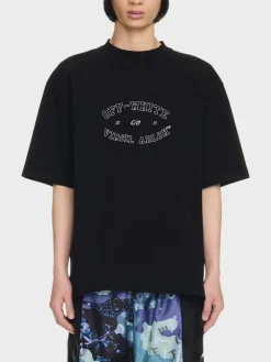 OFF-WHITE T-Shirt<T-SHIRT COLLEGE SKATE Bianco, Nero