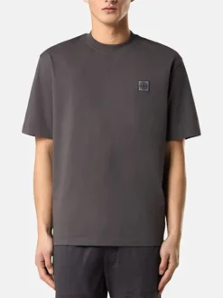 STONE ISLAND T-Shirt<T-SHIRT COMBED ORGANIC COTTON JERSEY Grigio