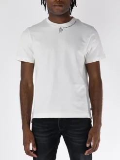 MONCLER GRENOBLE T-Shirt<T-SHIRT CON LOGO Bianco