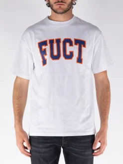 T-Shirt<T-SHIRT CON LOGO Arancione, Bianco, Blu