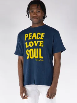 UNIVERSAL WORKS T-Shirt<T-SHIRT CON STAMPA Blu, Giallo