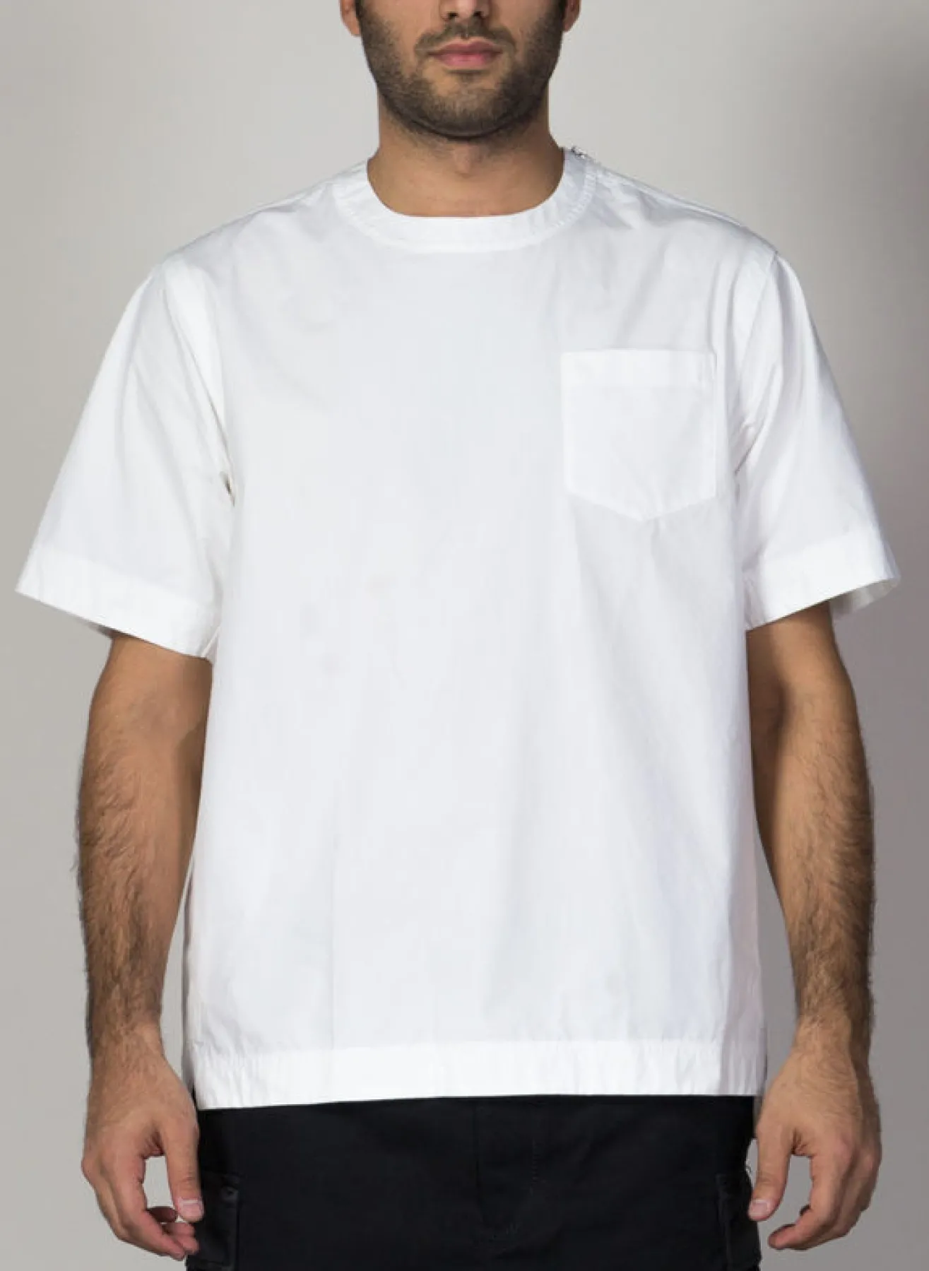 T-Shirt<T-SHIRT COTTON PULLOVER Bianco