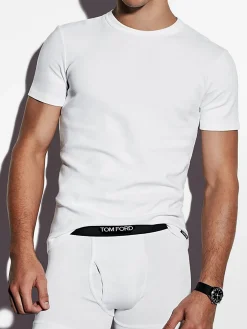 TOM FORD T-Shirt<T-SHIRT CREW Bianco