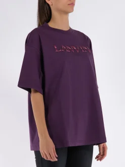 LANVIN T-Shirt<T-SHIRT CURB EMBROIDERED OVERSIZED Viola
