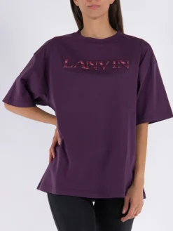 LANVIN T-Shirt<T-SHIRT CURB EMBROIDERED OVERSIZED Viola