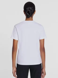 LANVIN T-Shirt<T-SHIRT EMBROIDERED Bianco, Rosa