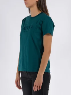 LANVIN T-Shirt<T-SHIRT EMBROIDERED Verde