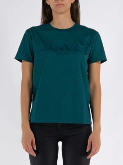 LANVIN T-Shirt<T-SHIRT EMBROIDERED Verde