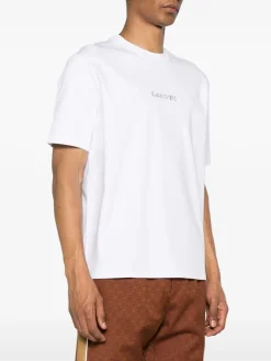 LANVIN T-Shirt<T-SHIRT EMBROIDERED Bianco