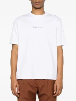 LANVIN T-Shirt<T-SHIRT EMBROIDERED Bianco