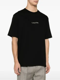 LANVIN T-Shirt<T-SHIRT EMBROIDERED Nero