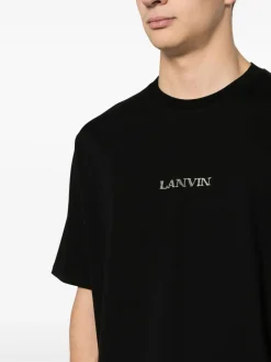 LANVIN T-Shirt<T-SHIRT EMBROIDERED Nero