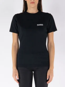 VETEMENTS. T-Shirt<T-SHIRT EMBROIDERED LOGO FITTED Nero
