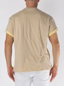 JOHN ELLIOTT T-Shirt<T-SHIRT FLIP JERSEY Beige, Giallo