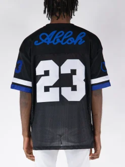 OFF-WHITE T-Shirt<T-SHIRT FOOTBAL MESH Bianco, Blu, Nero