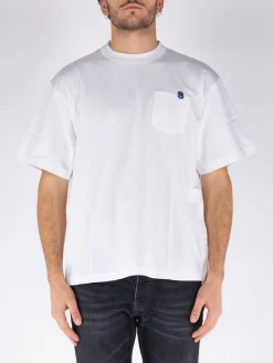 SACAI T-Shirt<T-SHIRT GIROCOLLO Bianco
