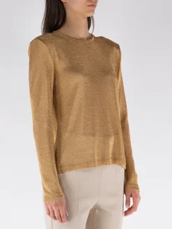 TOM FORD T-Shirt<T-SHIRT GIROCOLLO A MANICHE LUNGHE Giallo