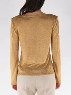 TOM FORD T-Shirt<T-SHIRT GIROCOLLO A MANICHE LUNGHE Giallo