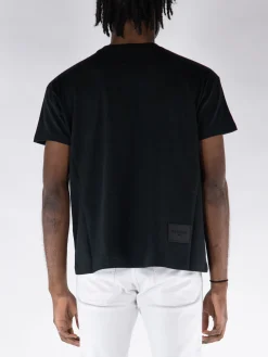 WE11DONE. T-Shirt<T-SHIRT GIROCOLLO CON MINI LOGO Bianco, Nero