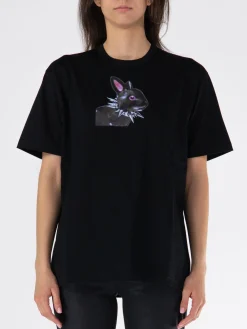 JUNYA WATANABE T-Shirt<T-SHIRT GIROCOLLO CON STAMPA FRONTALE Nero