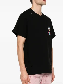 MEMBERS OF THE RAGE T-Shirt<T-SHIRT GIROCOLLO CON STAMPA Azzurro, Bianco, Nero, Rosa, Verde