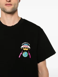 MEMBERS OF THE RAGE T-Shirt<T-SHIRT GIROCOLLO CON STAMPA Azzurro, Bianco, Nero, Rosa, Verde