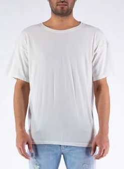 T-Shirt<T-SHIRT GIROCOLLO OVER Bianco